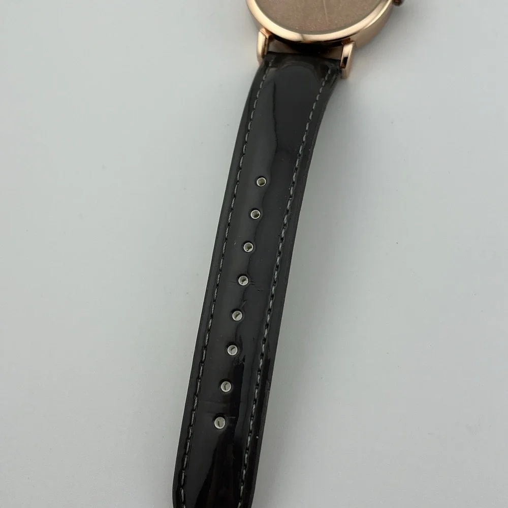 Glitter Dial Watch Women 36mm Rose Gold Case‎ Gray Band- New Battery
